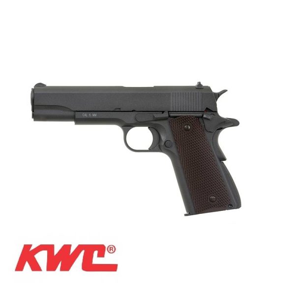 Pistola KWC 1911 Negro corredera metálica - 6 mm muelle